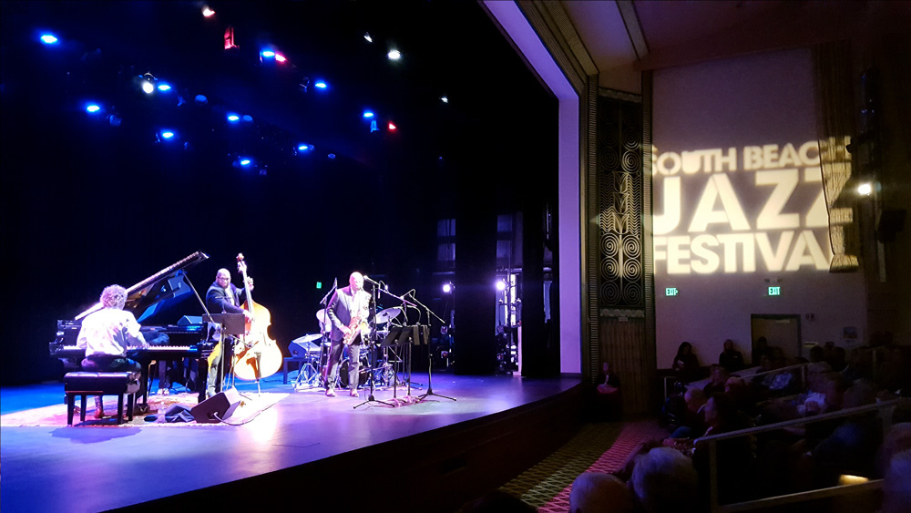 photo of Branford Marsalis performing at the Sobe Jazz Festival in 2018