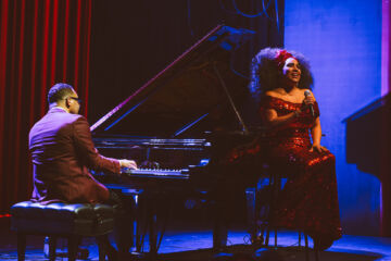 Aymée Nuviola & Gonzalo Rubalcaba perform at the Faena Theater