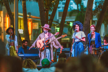 Shot from the front of the Power Access Main Stage of Munir Hossn and the rest of the band while performing